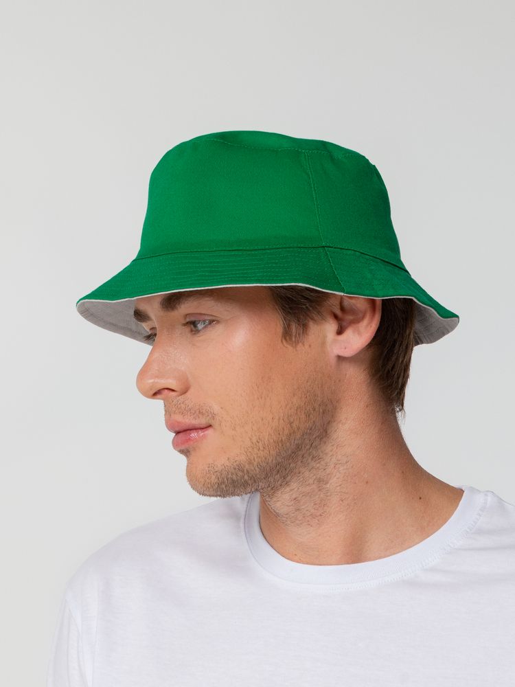 Панама Summer двусторонняя, зеленая с серым / Миниатюра WWW (1000)