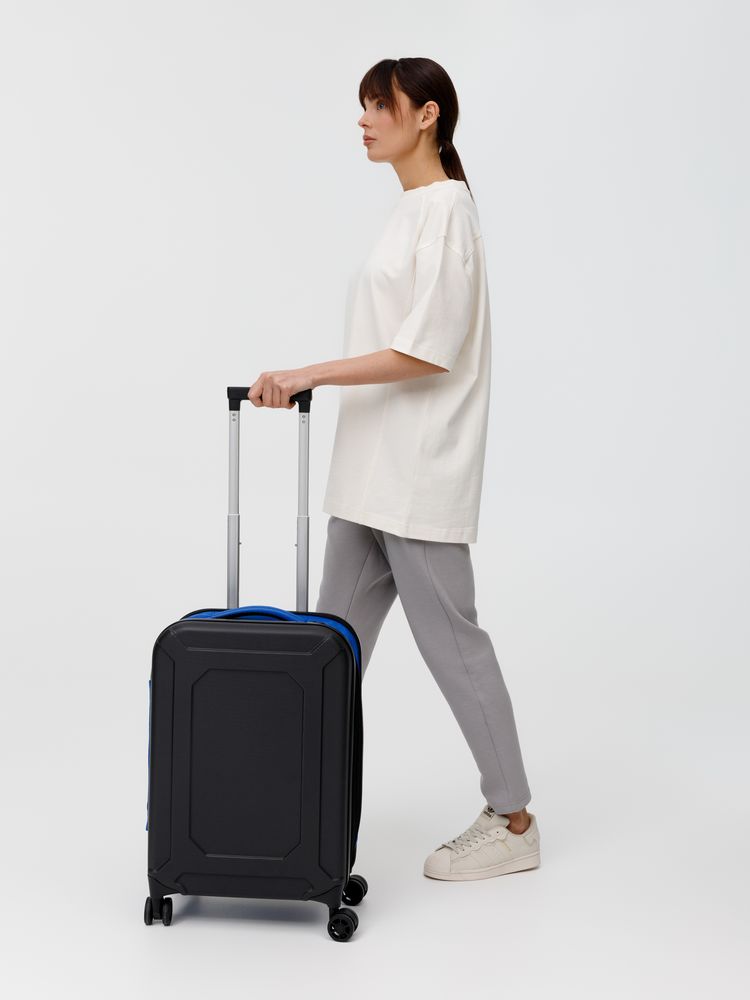 Чемодан Platta, черный с синим / Миниатюра WWW (1000)