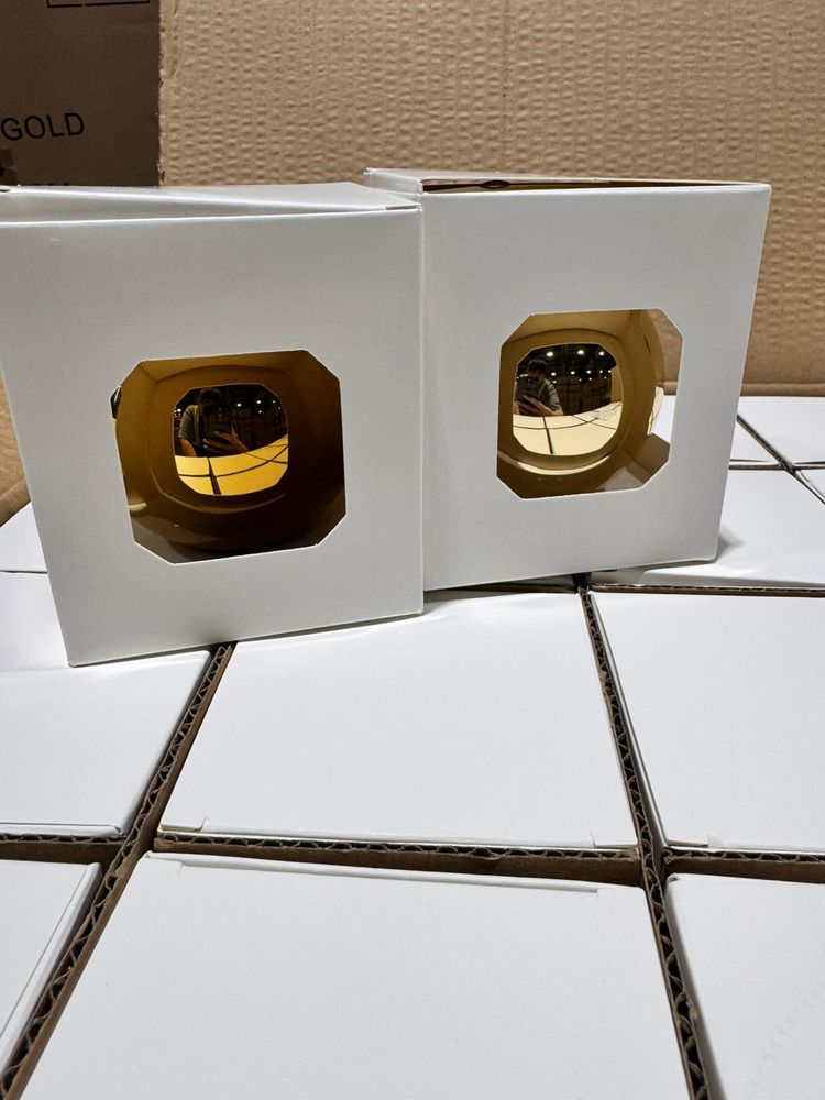 Оформительский шар Finery, 8 см, глянцевый золотистый / Миниатюра WWW (1000)