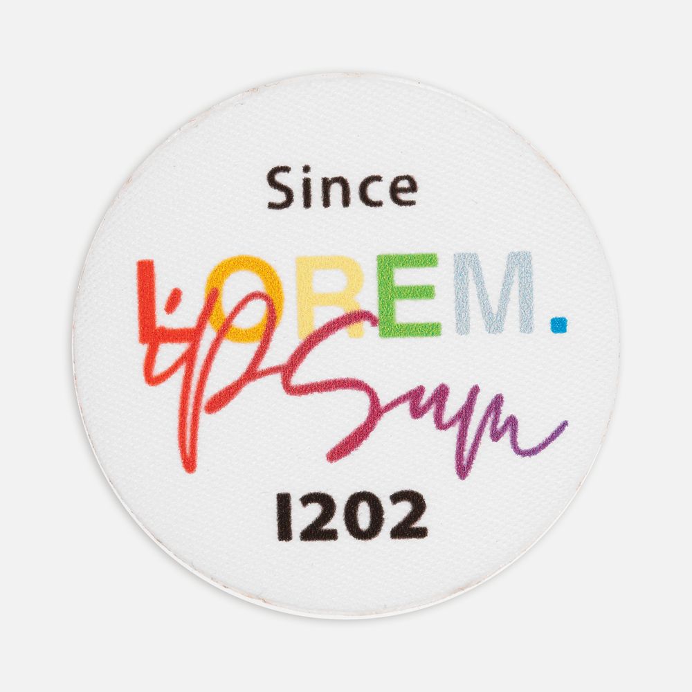 Наклейка тканевая Lunga Round, M, белая / Миниатюра WWW (1000)