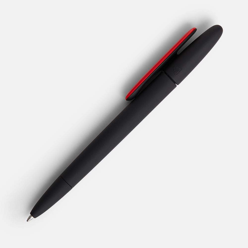 Ручка шариковая Prodir DS5 TRR-P Soft Touch, черная с красным / Миниатюра WWW (1000)