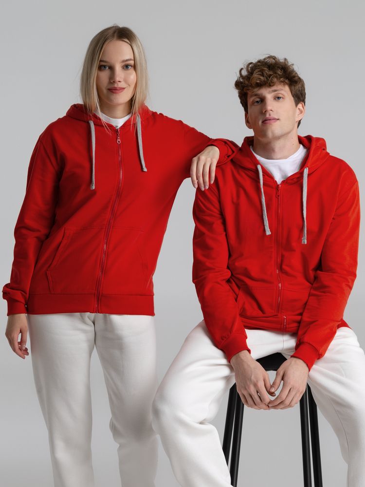 Толстовка на молнии с капюшоном Unit Siverga, красная / Миниатюра WWW (1000)