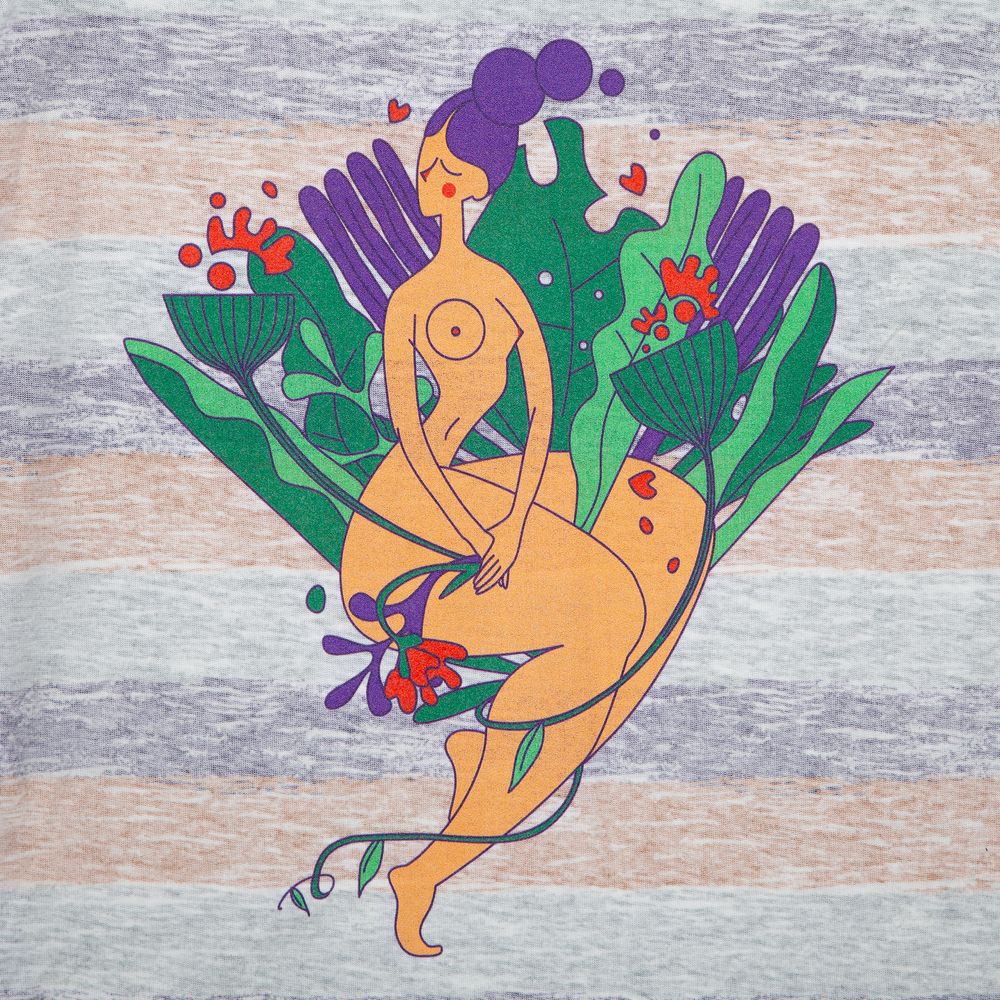 Футболка женская «Амазонка» двусторонняя, оранжевая с фиолетовым / Миниатюра WWW (1000)