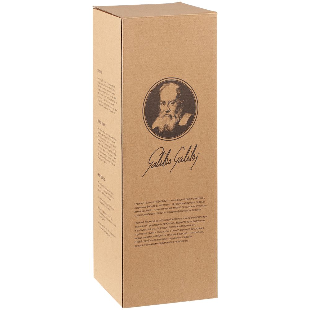 Термометр «Галилео» в деревянном корпусе, синий / Миниатюра WWW (1000)