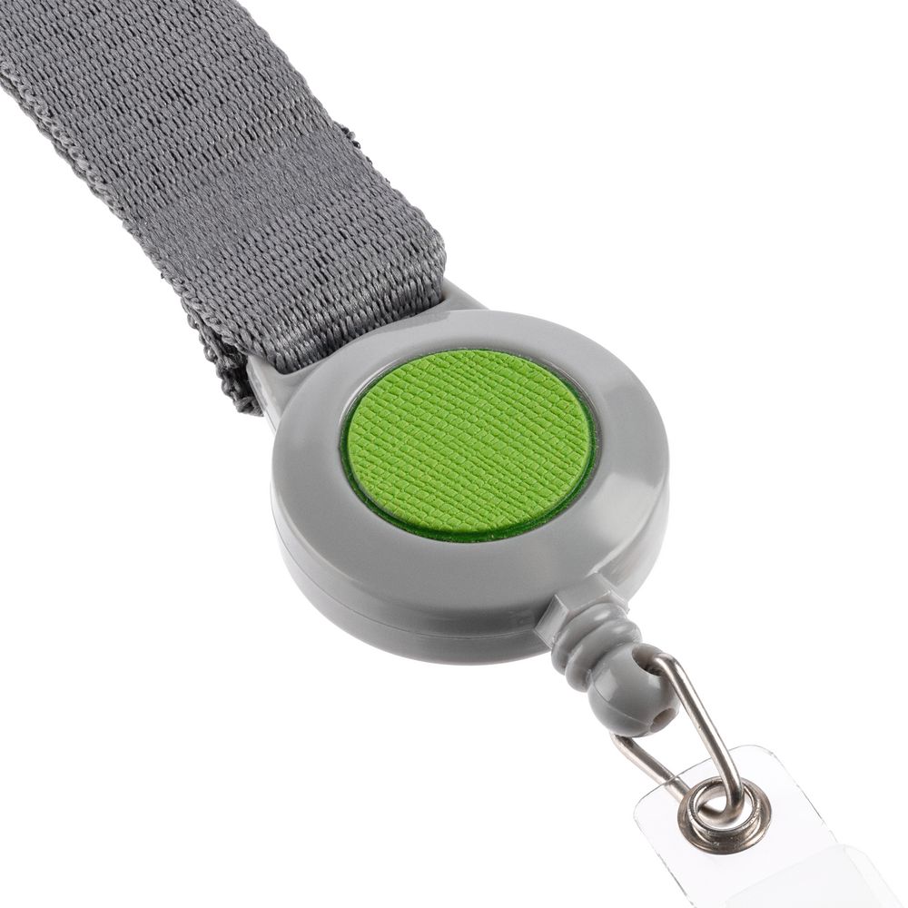 Чехол для карточки с лентой и ретрактором Devon, зеленый / Миниатюра WWW (1000)