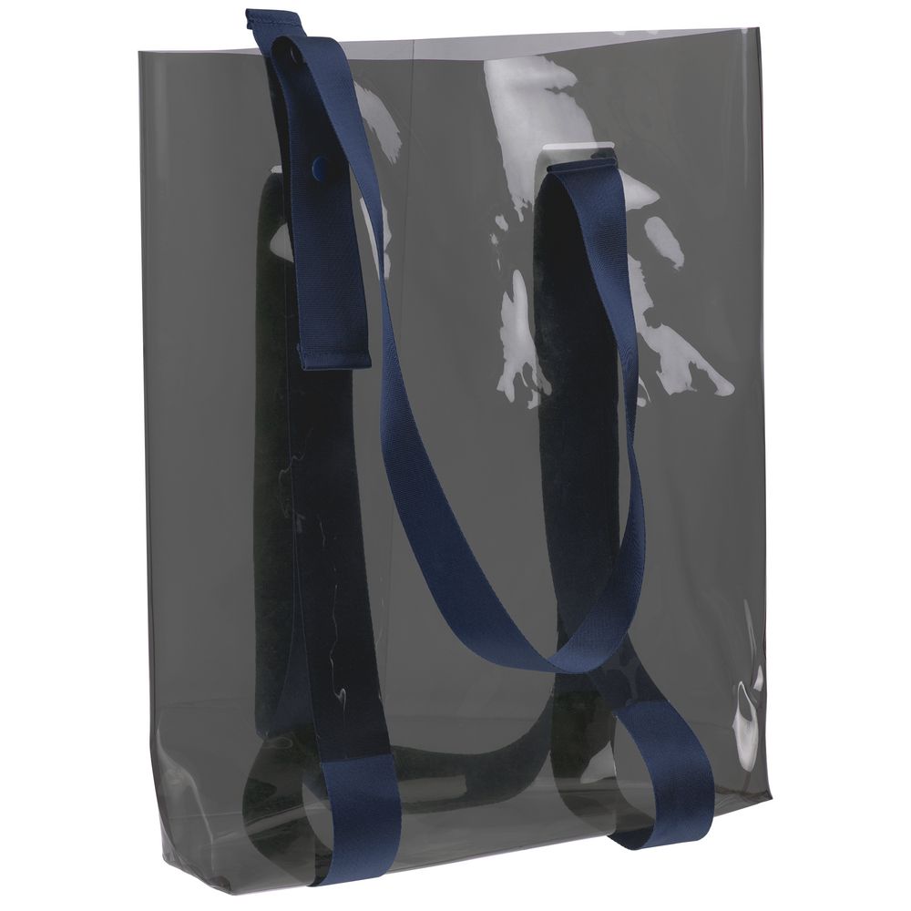 Шоппер Clear Fest, прозрачный серый с синими ручками / Миниатюра WWW (1000)
