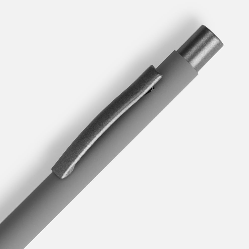 Ручка шариковая Atento Soft Touch, серая / Миниатюра WWW (1000)