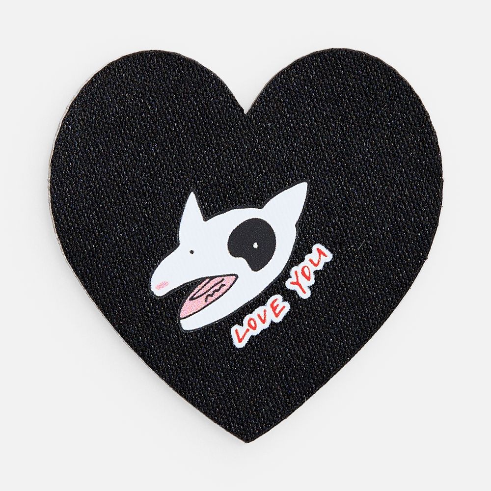 Наклейка тканевая Lunga Сor, M, черная / Миниатюра нанесения (1000)