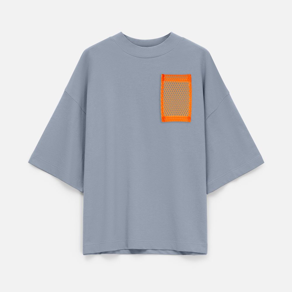 Футболка оверсайз унисекс T9, серая / Миниатюра нанесения (1000)
