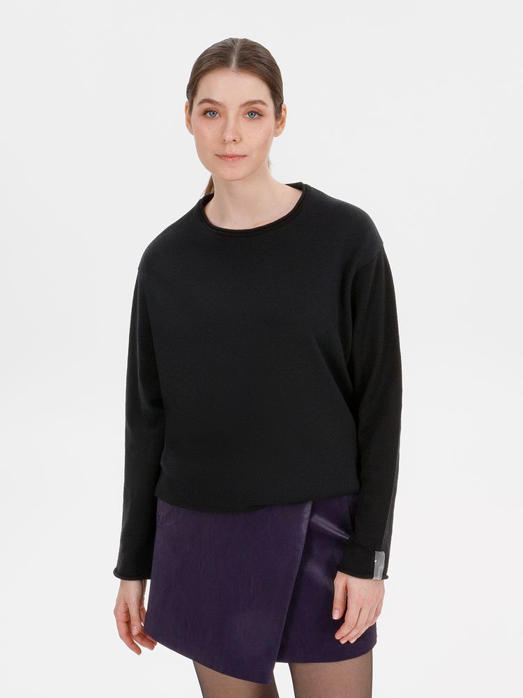 Лонгслив унисекс Siluetti Fuori, черный / Миниатюра WWW (1000)