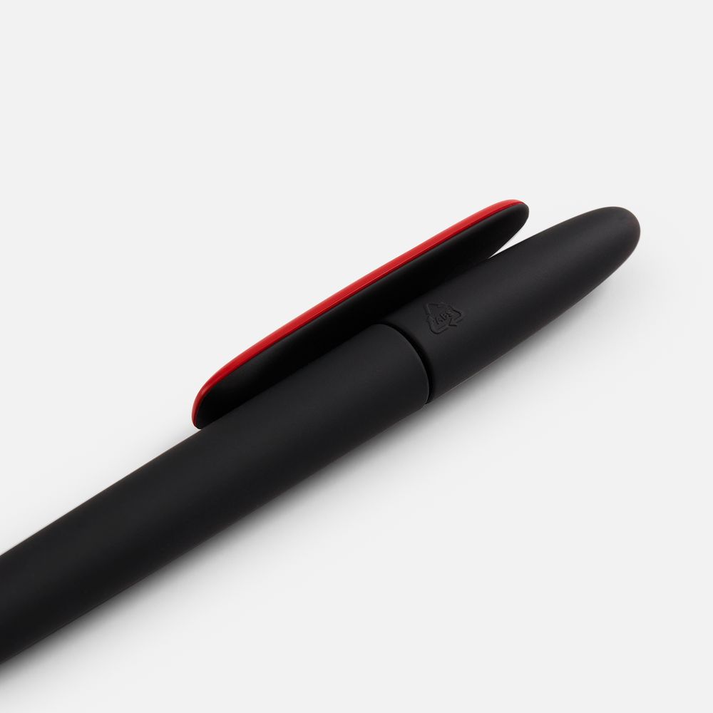 Ручка шариковая Prodir DS5 TRR-P Soft Touch, черная с красным / Миниатюра WWW (1000)