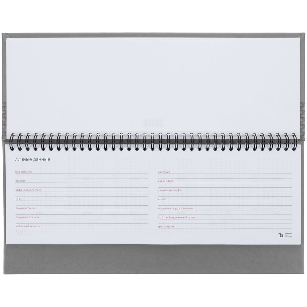 Планинг Brand, датированный, серый / Миниатюра WWW (1000)