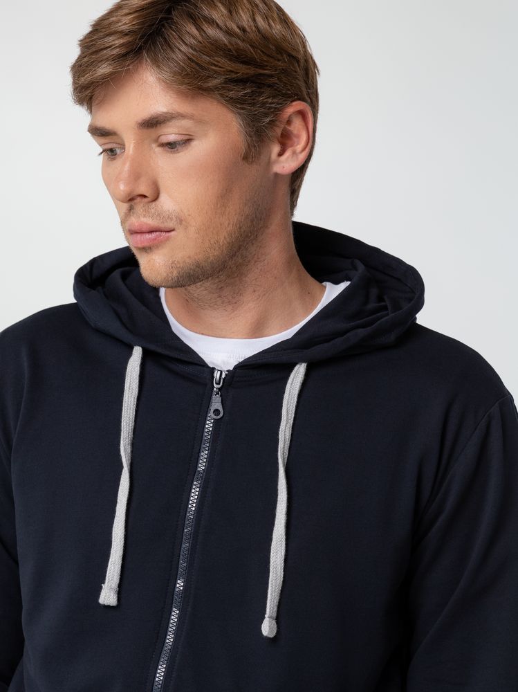 Толстовка на молнии с капюшоном Unit Siverga, темно-синяя / Миниатюра WWW (1000)