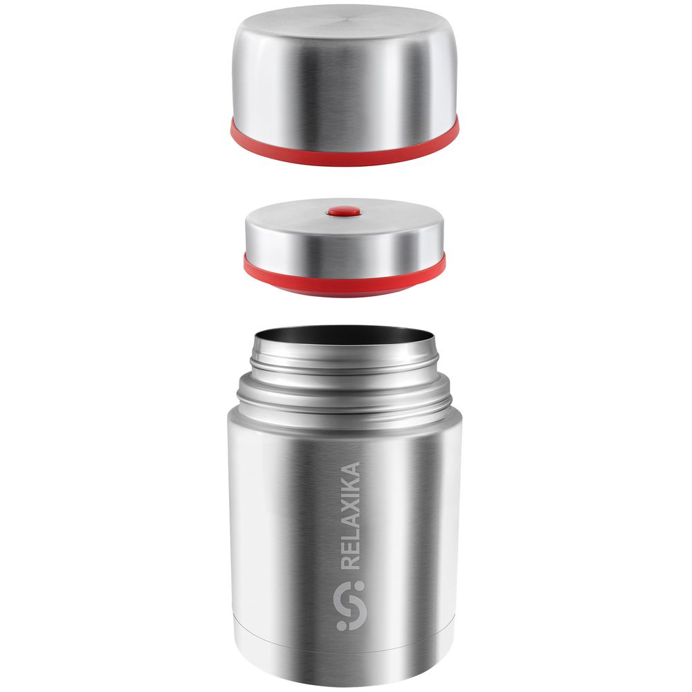 Термос для еды Relaxika 700, в чехле, стальной / Миниатюра WWW (1000)