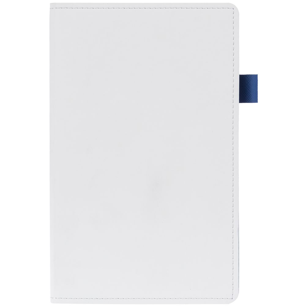 Ежедневник White Shall, недатированный, белый с синим / Миниатюра WWW (1000)