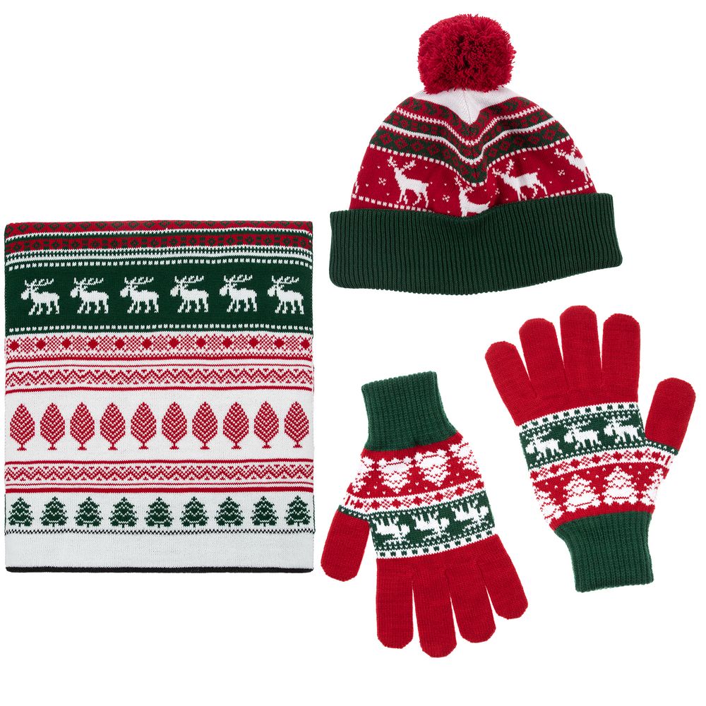 Шарф Mirakler, красный с зеленым / Миниатюра WWW (1000)