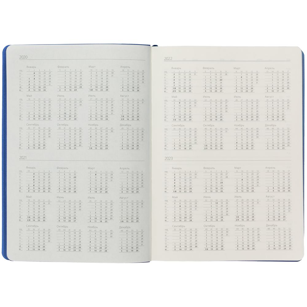 Ежедневник Ridge, недатированный, синий / Миниатюра WWW (1000)