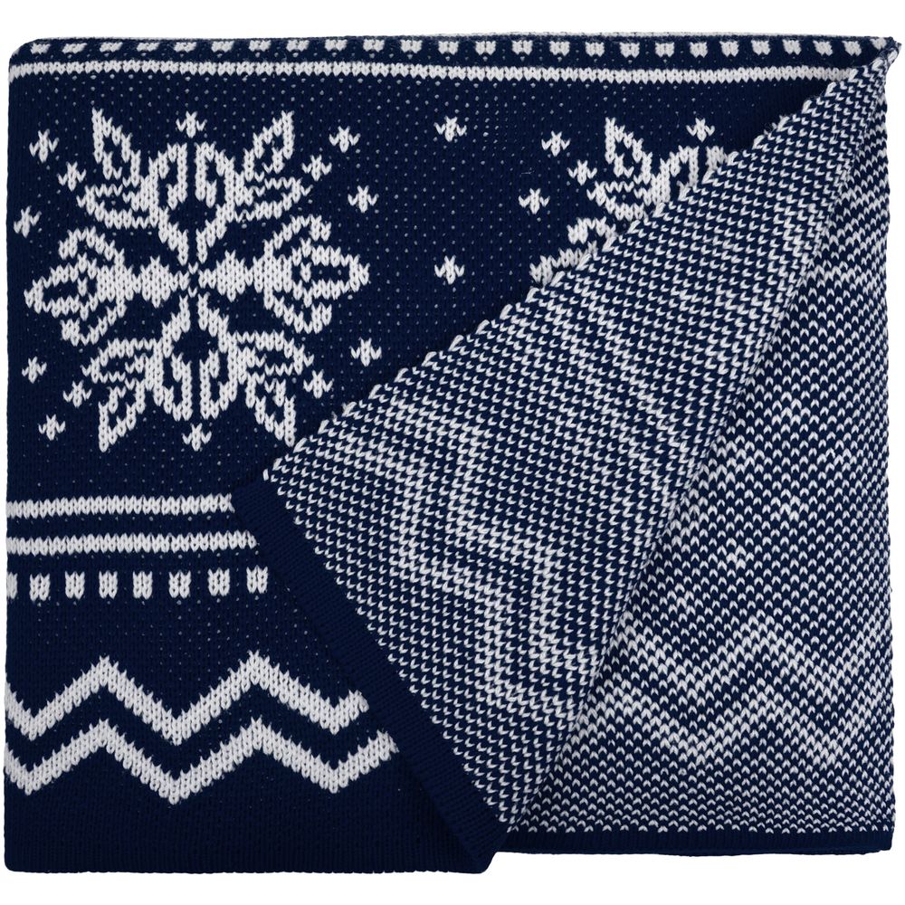 Плед Elnik, синий с молочно-белым / Миниатюра WWW (1000)