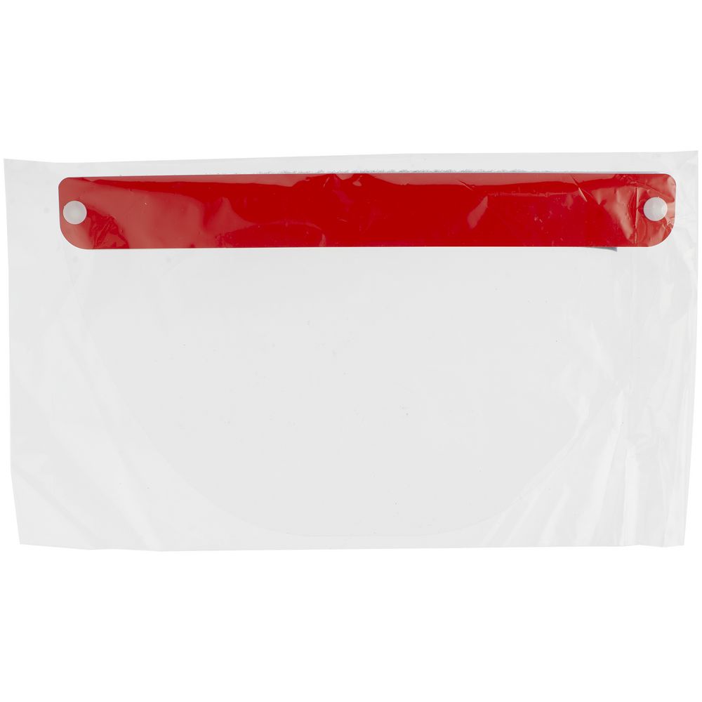 Прозрачный экран для лица Barrier, немедицинский, с красной лентой / Миниатюра WWW (1000)