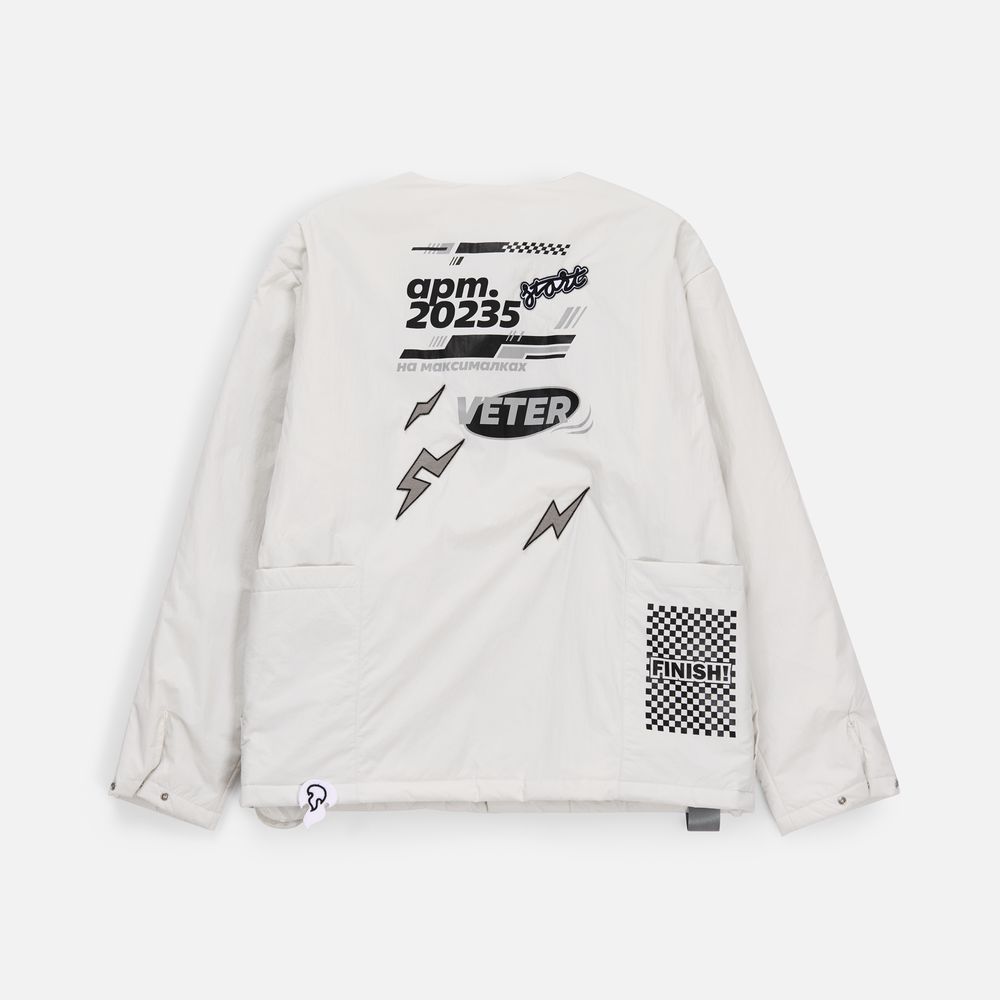 Шеврон из фетра Felt S, белый / Миниатюра нанесения (1000)