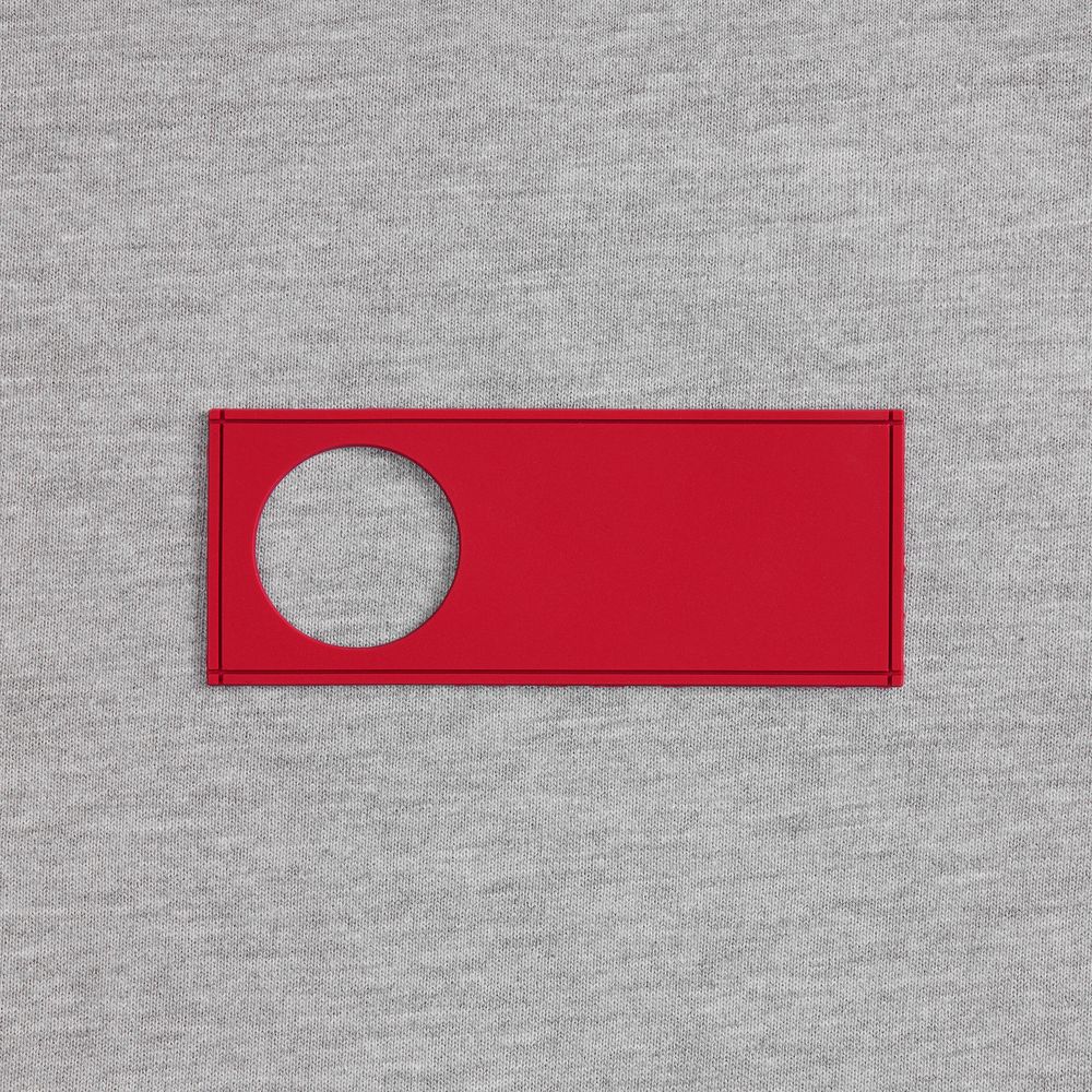 Лейбл из ПВХ с вырезом «Круг», красный / Миниатюра WWW (1000)