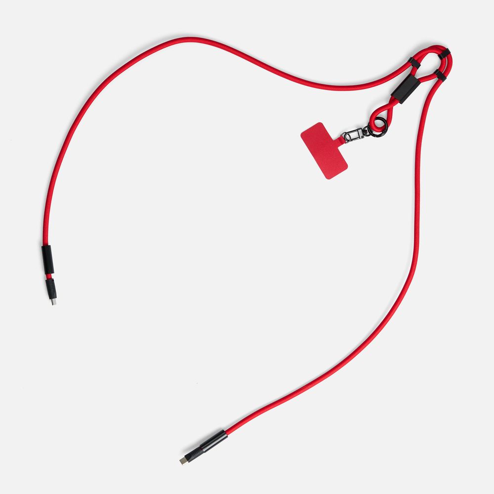 Кабель-ланьярд energyFlex Power Delivery 60 Вт, красный / Миниатюра WWW (1000)