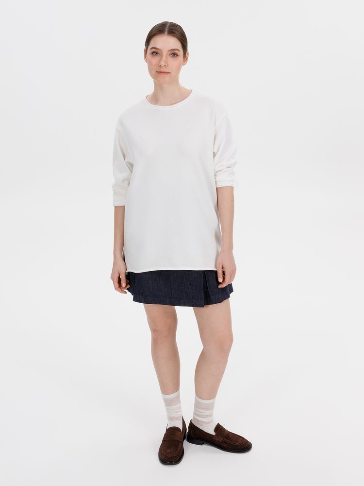 Лонгслив унисекс Siluetti Fuori, молочно-белый / Миниатюра WWW (1000)