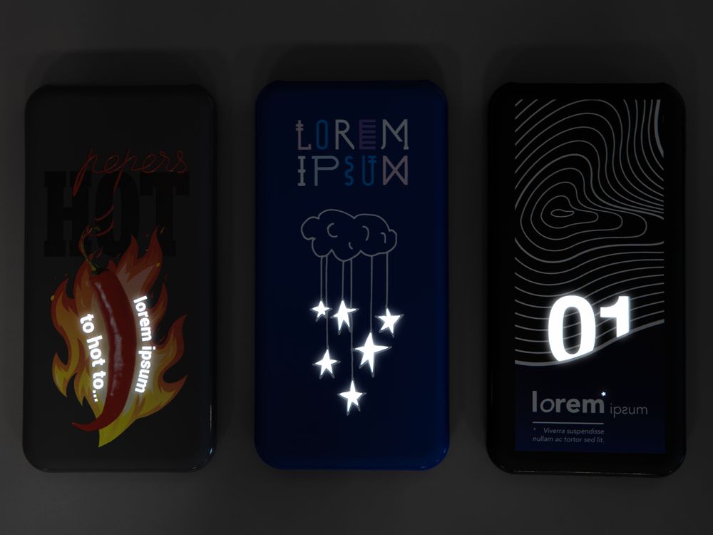 Аккумулятор Uniscend Starry с подсветкой, 10000 мАч, синий / Миниатюра WWW (1000)