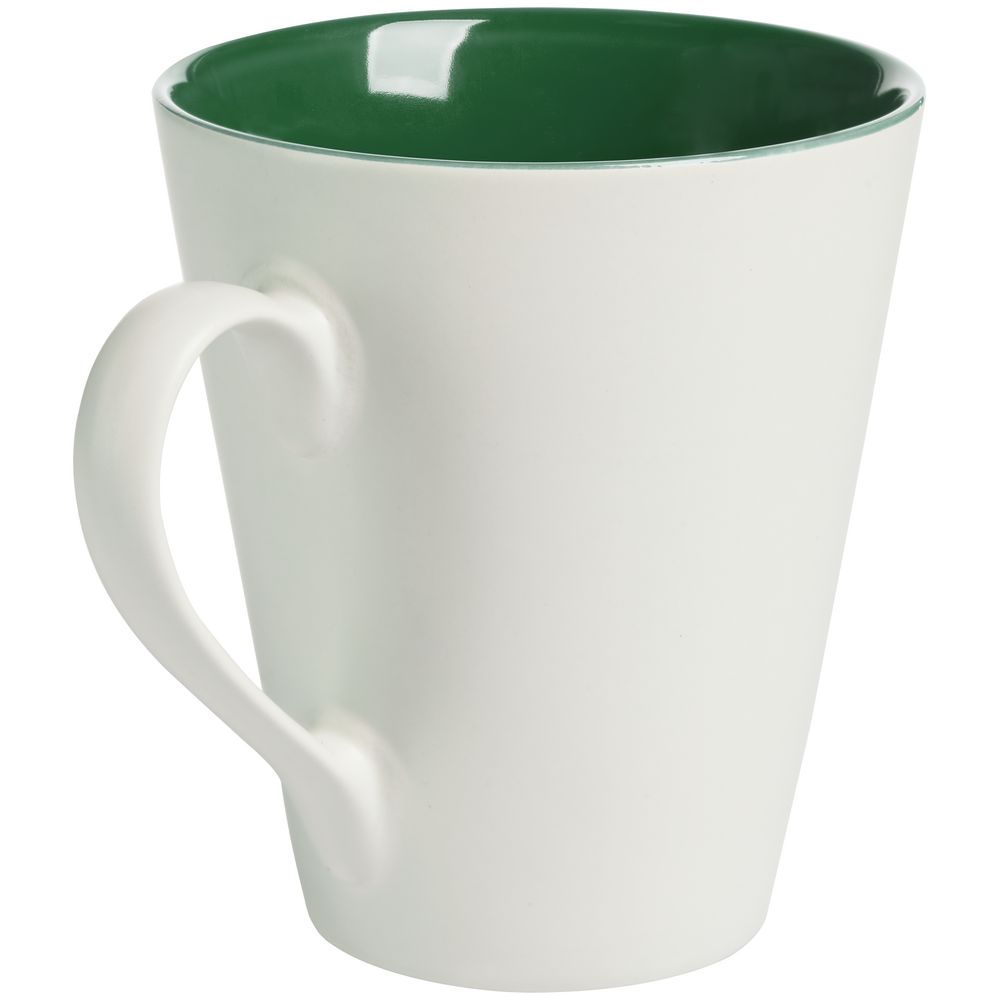 Кружка New Bell матовая, белая с зеленым / Миниатюра WWW (1000)