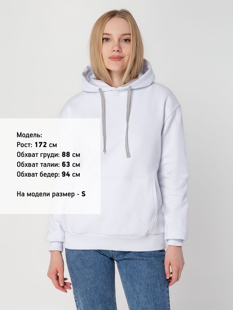 Толстовка с капюшоном Unit Kirenga Heavy, белая / Миниатюра WWW (1000)