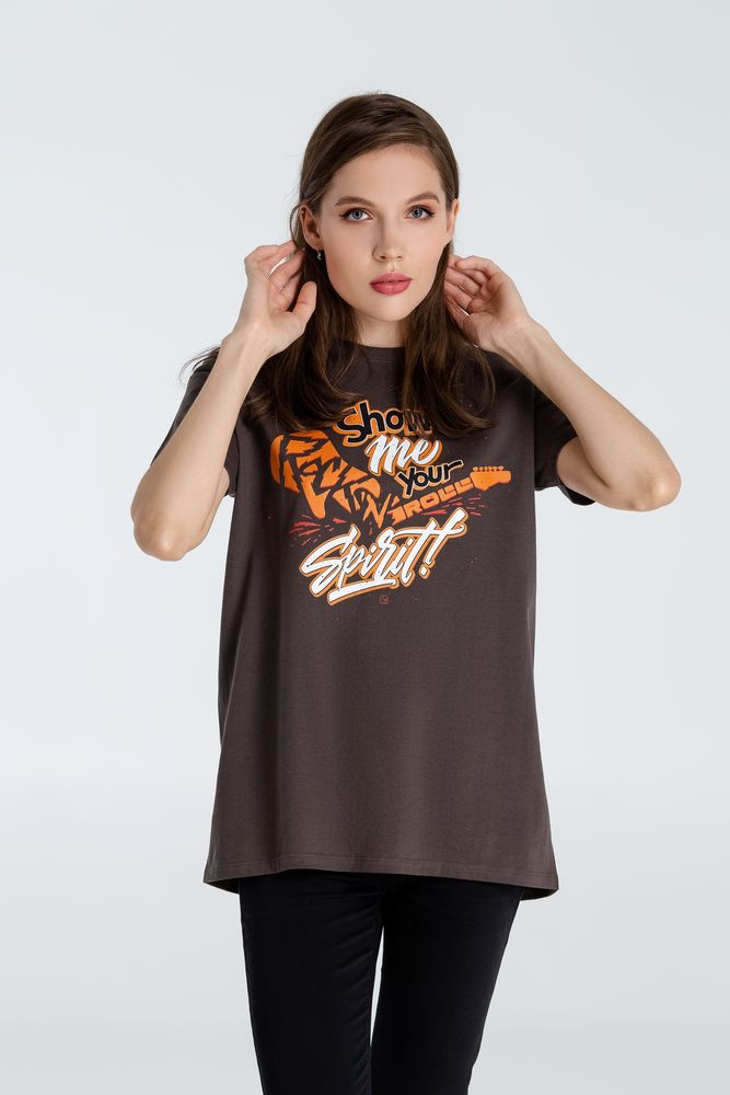 Футболка Show Me Your Rock'n'roll Spirit, темно-серая / Миниатюра WWW (1000)