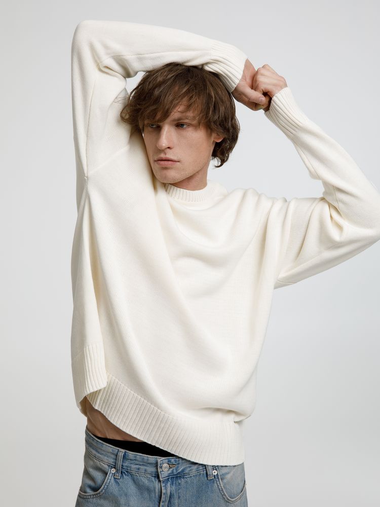 Джемпер оверсайз унисекс Stated в сумке, белый (молочный) / Миниатюра WWW (1000)