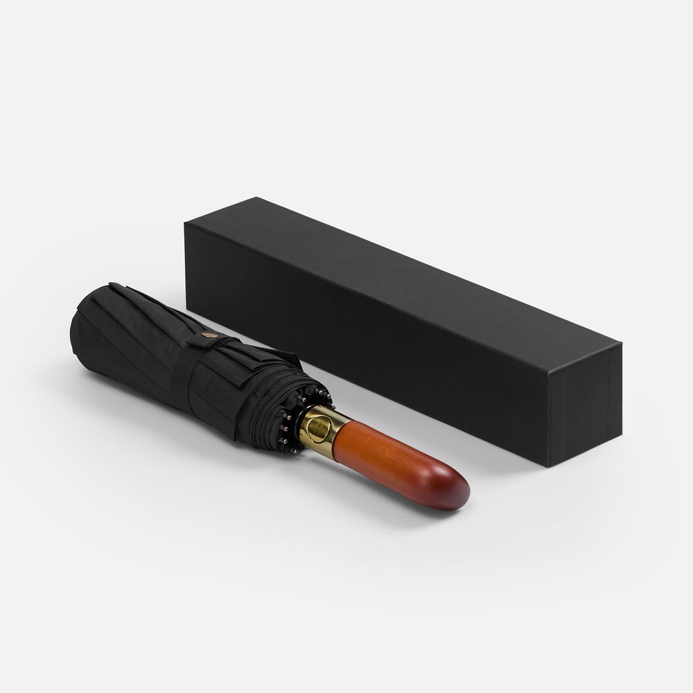 Зонт складной Cloudburst, черный / Миниатюра (упак) (1000)