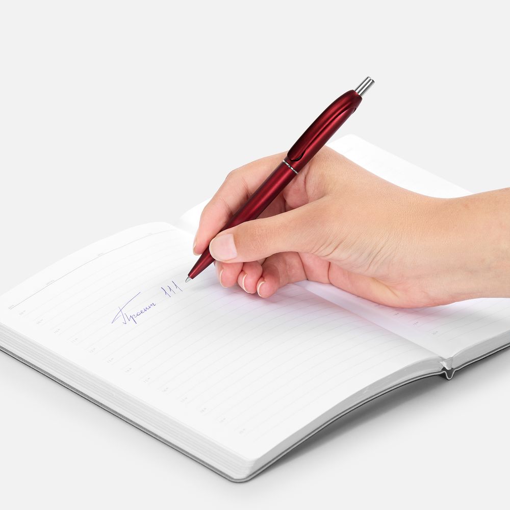 Ручка шариковая Bright Spark, красный металлик / Миниатюра WWW (1000)