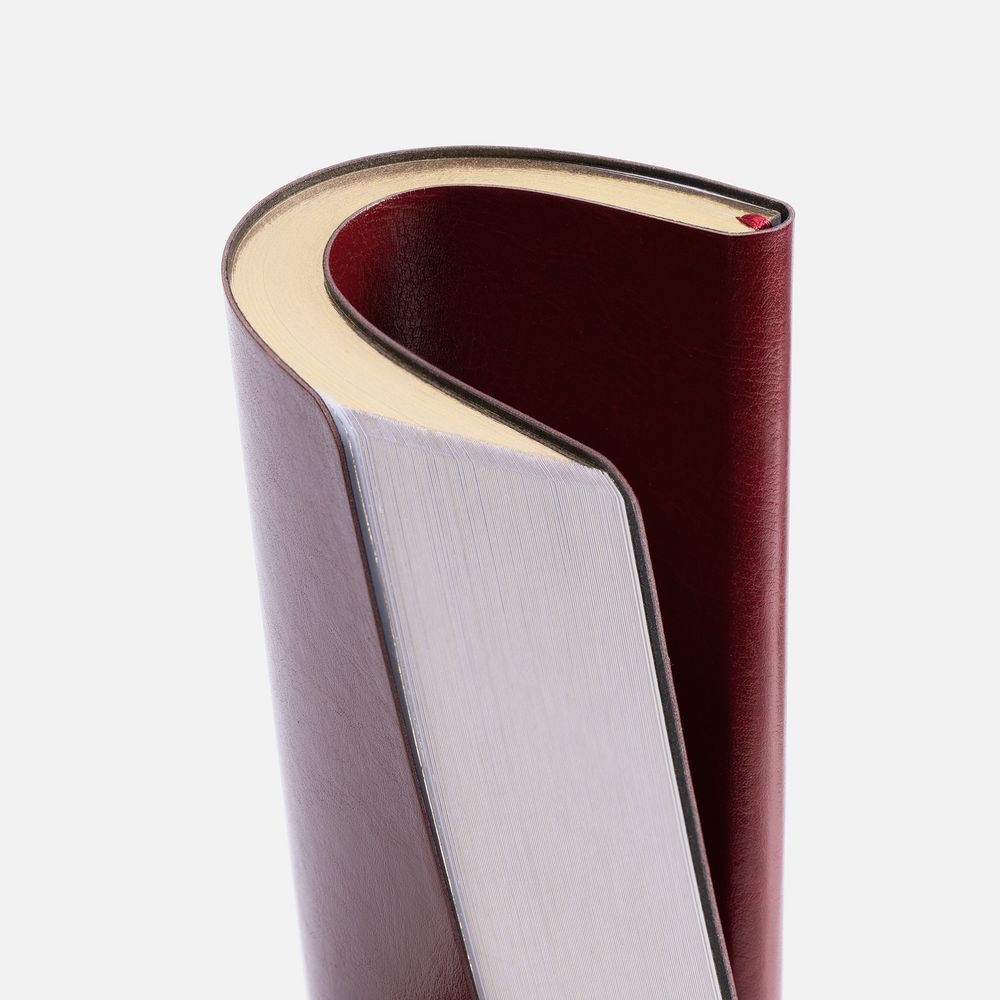 Ежедневник Nebraska Flex, недатированный, бордовый с золотистым / Миниатюра WWW (1000)