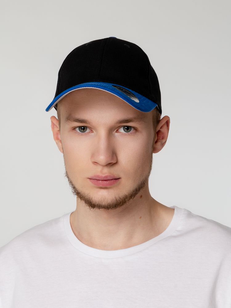 Бейсболка Ben Loyal, черная с синим / Миниатюра WWW (1000)