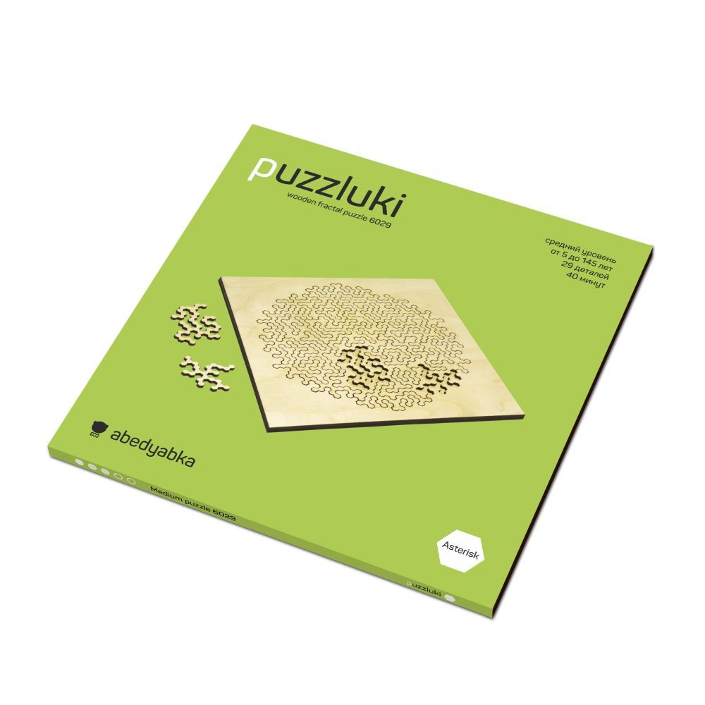 Фрактальный пазл Puzzliki Asterisk Medium, 29 деталей / Миниатюра WWW (1000)