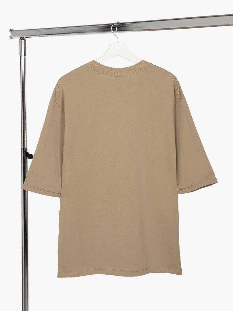 Футболка оверсайз унисекс Kosmos 2.0, бежевая / Миниатюра WWW (1000)