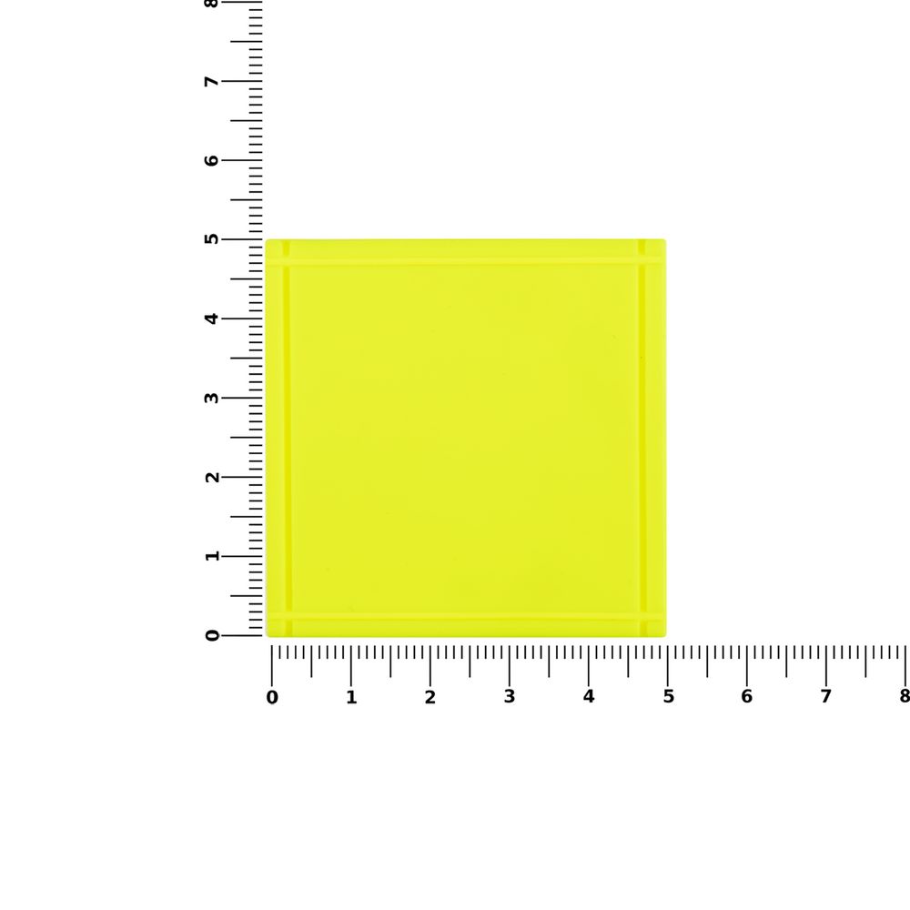 Лейбл из ПВХ Dzeta, L, желтый неон / Миниатюра WWW (1000)