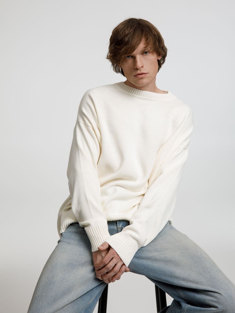 Джемпер оверсайз унисекс Stated в сумке, белый (молочный) / Миниатюра WWW (1000)