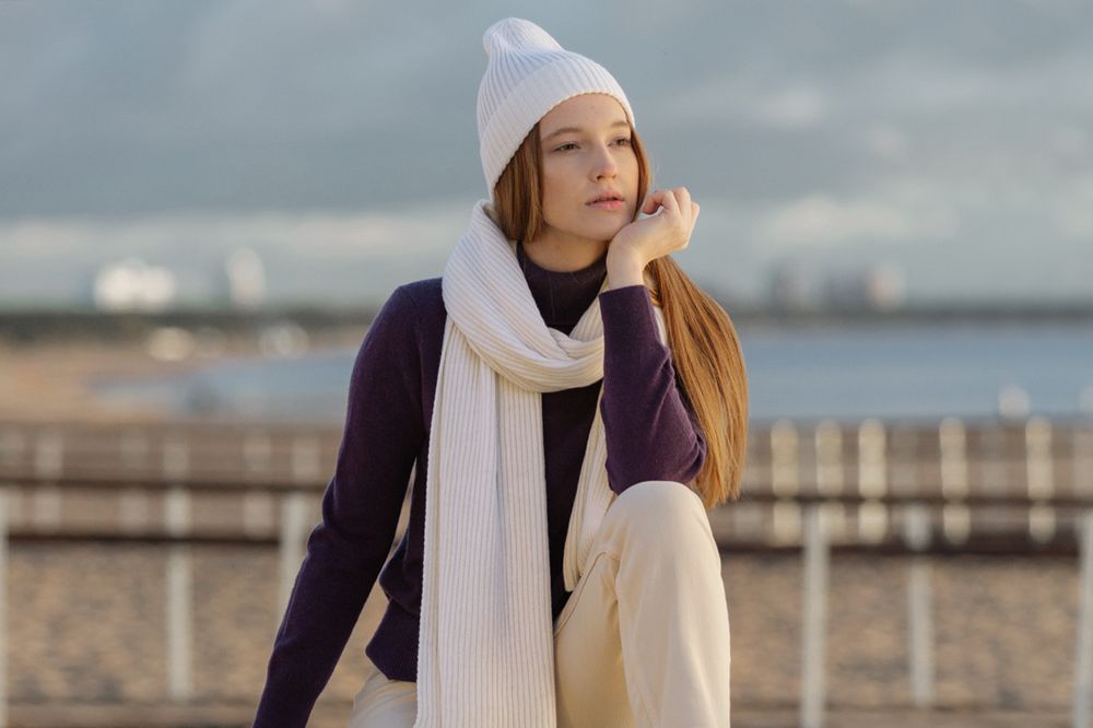 Шарф Alpine, белый / Миниатюра WWW (1000)