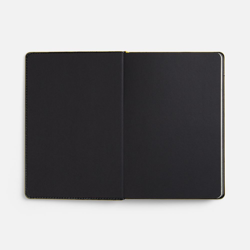 Ежедневник Alanis, недатированный, черный c желтым / Миниатюра WWW (1000)