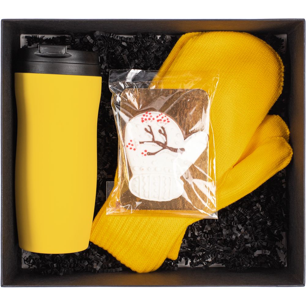 Набор «Зима в ладошке», черный с желтым / Миниатюра WWW (1000)