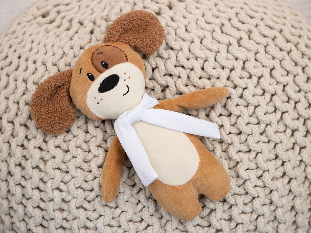 Мягкая игрушка Beastie Toys, собачка с белым шарфом / Миниатюра WWW (1000)