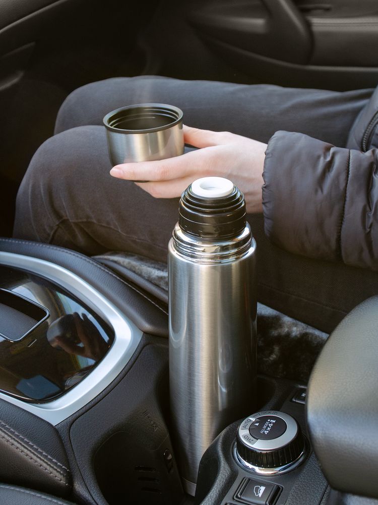 Термос Plain 750, серебристый, уценка / Миниатюра WWW (1000)