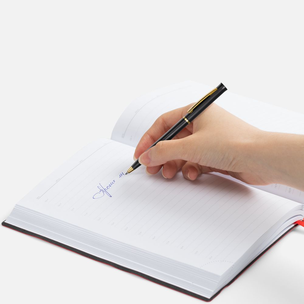 Ручка шариковая Euro Gold, черная / Миниатюра WWW (1000)