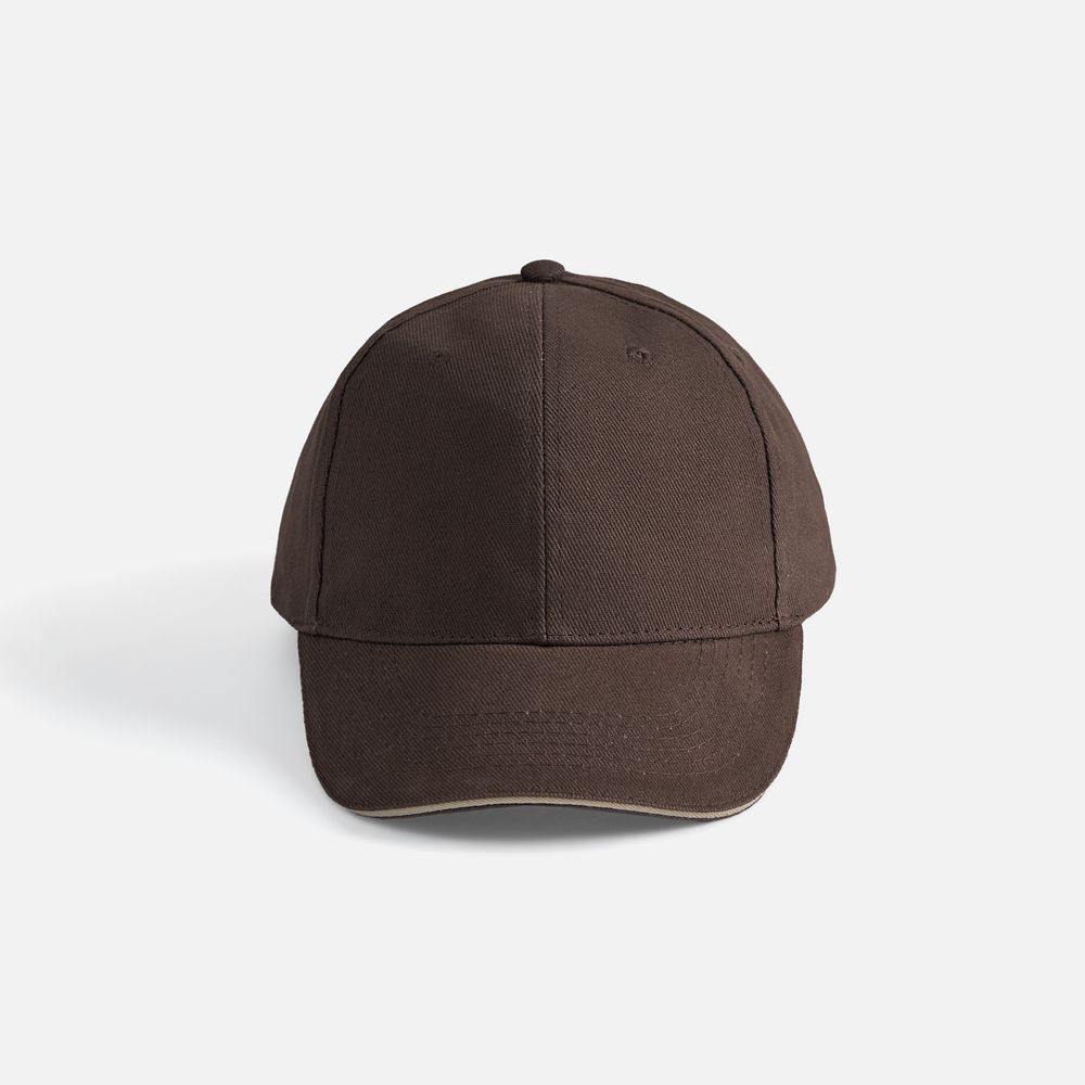 Бейсболка Buffalo, коричневая с бежевым / Миниатюра WWW (1000)