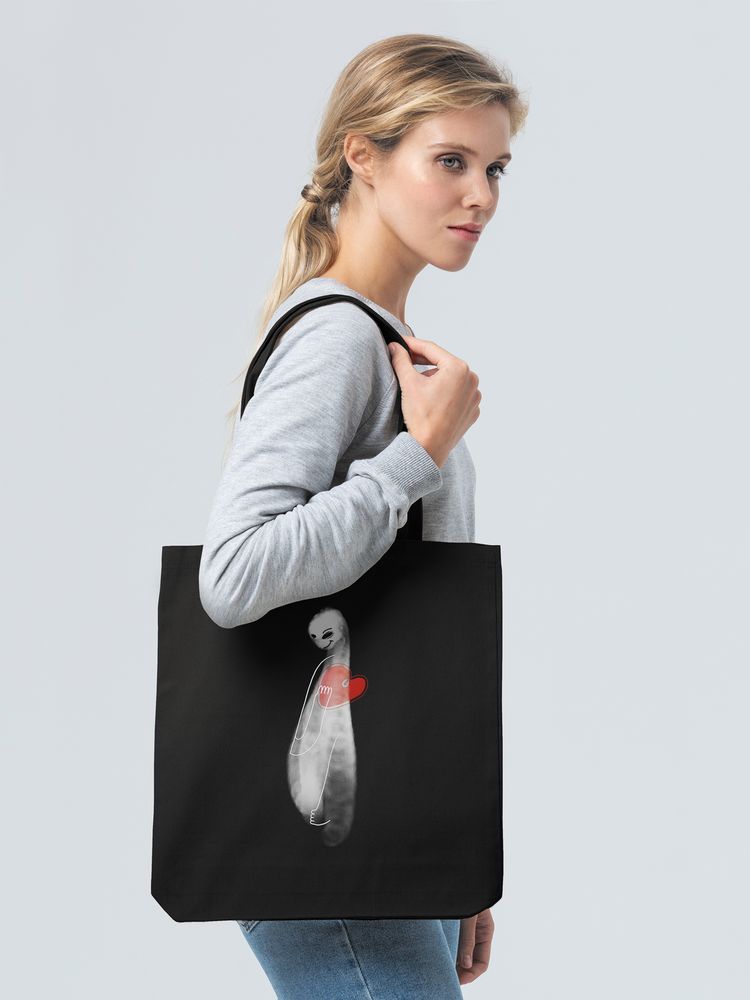 Холщовая сумка Ghost of Love, черная / Миниатюра WWW (1000)