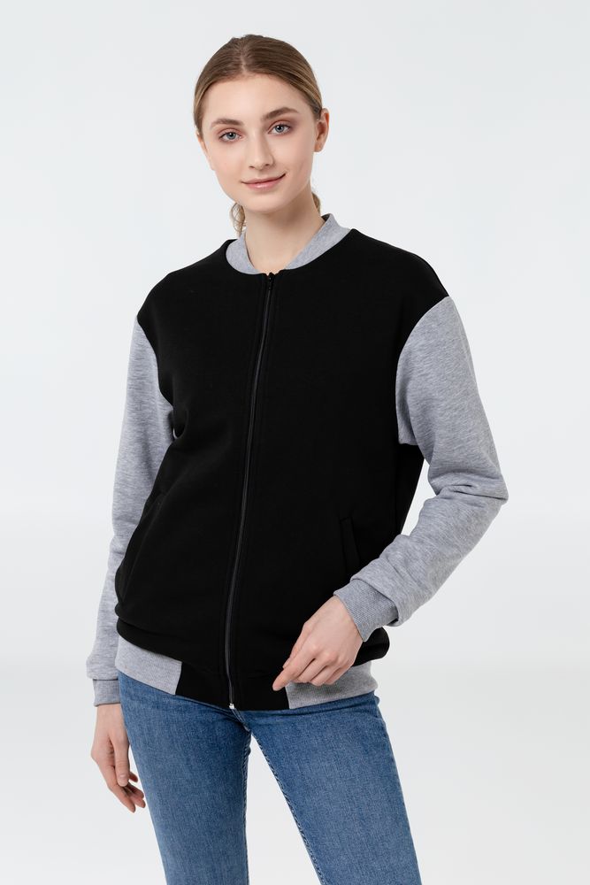 Бомбер College, черный / Миниатюра WWW (1000)