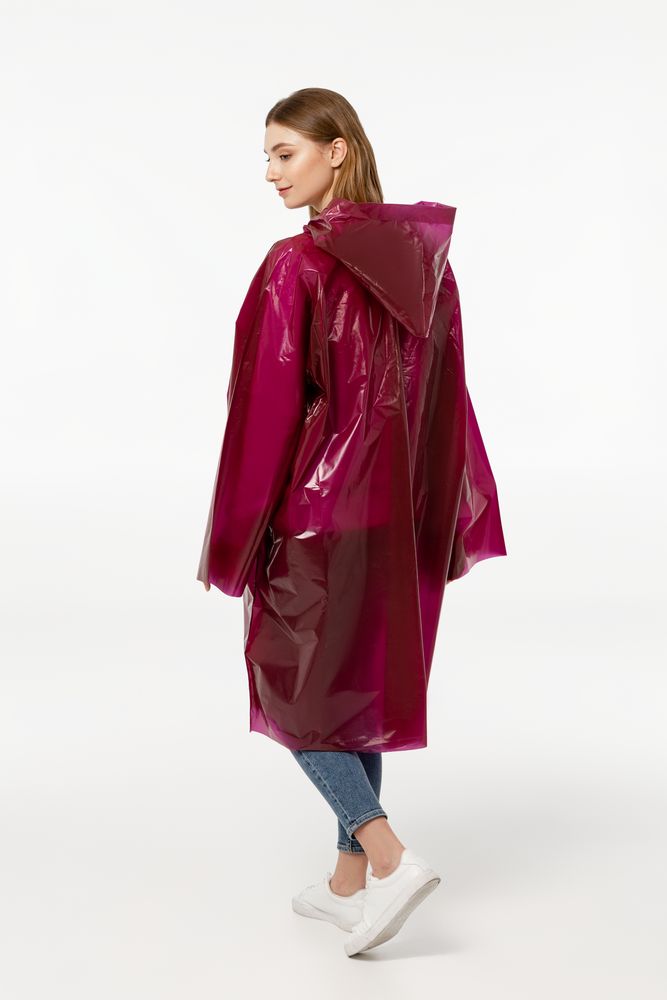 Дождевик-плащ CloudTime, бордовый / Миниатюра WWW (1000)